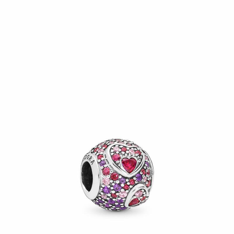 Pandora Asymmetric Hearts of Love Charm Sale NZ, Sterling Silver (095341-YUR)